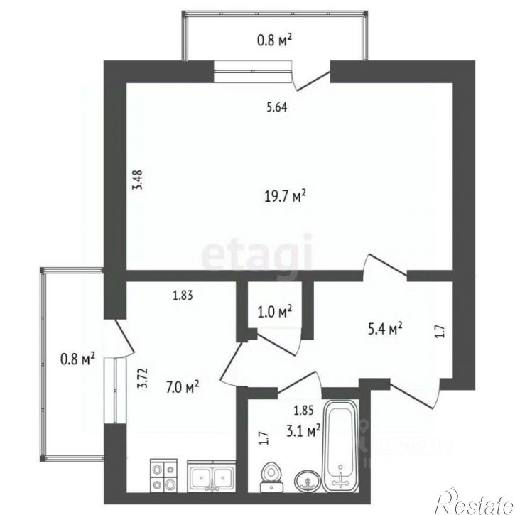 2-комн квартира муниципальный округ Феодосия