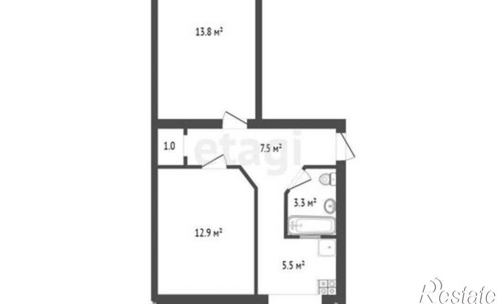 2-комн квартира Саки, Строительная улица, 13