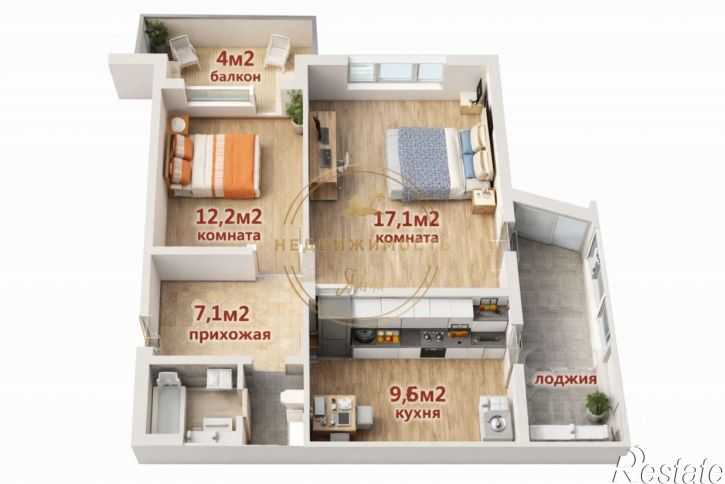 2-комн квартира Ялта г., Мухина ул., д.38, к.2