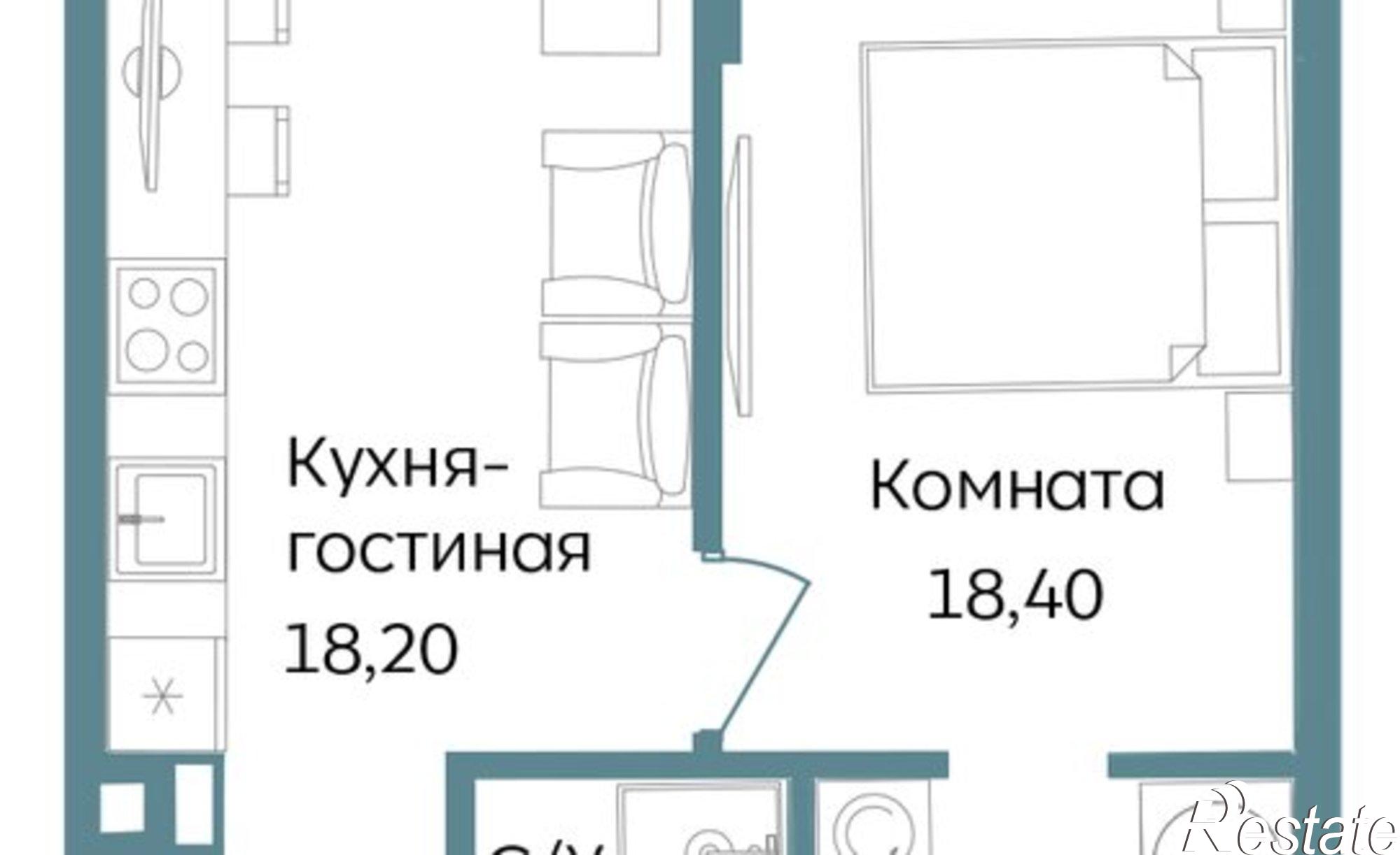 Купить квартиру за 18 312 200 рублей на Саки