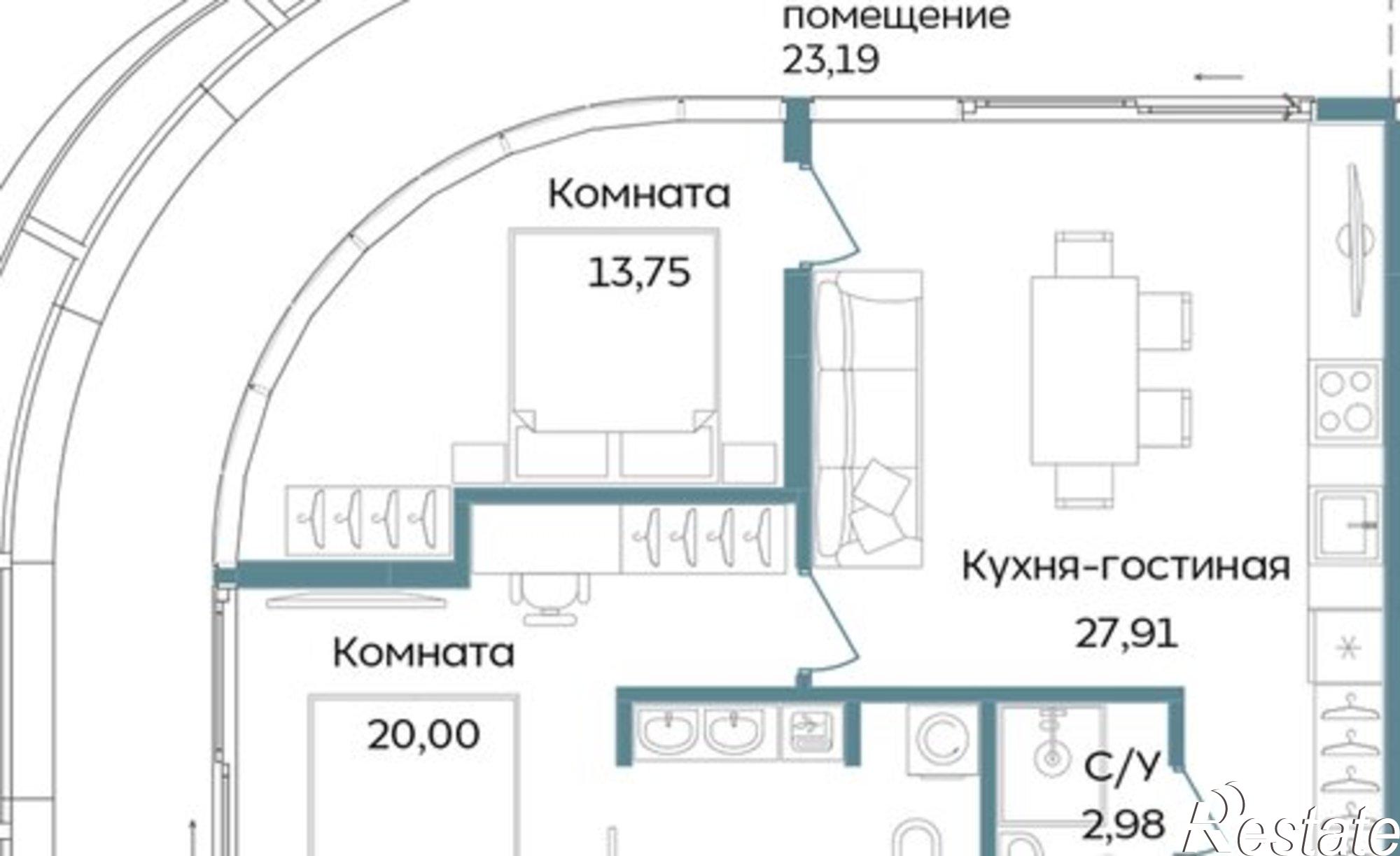Купить квартиру за 34 274 200 рублей на Саки