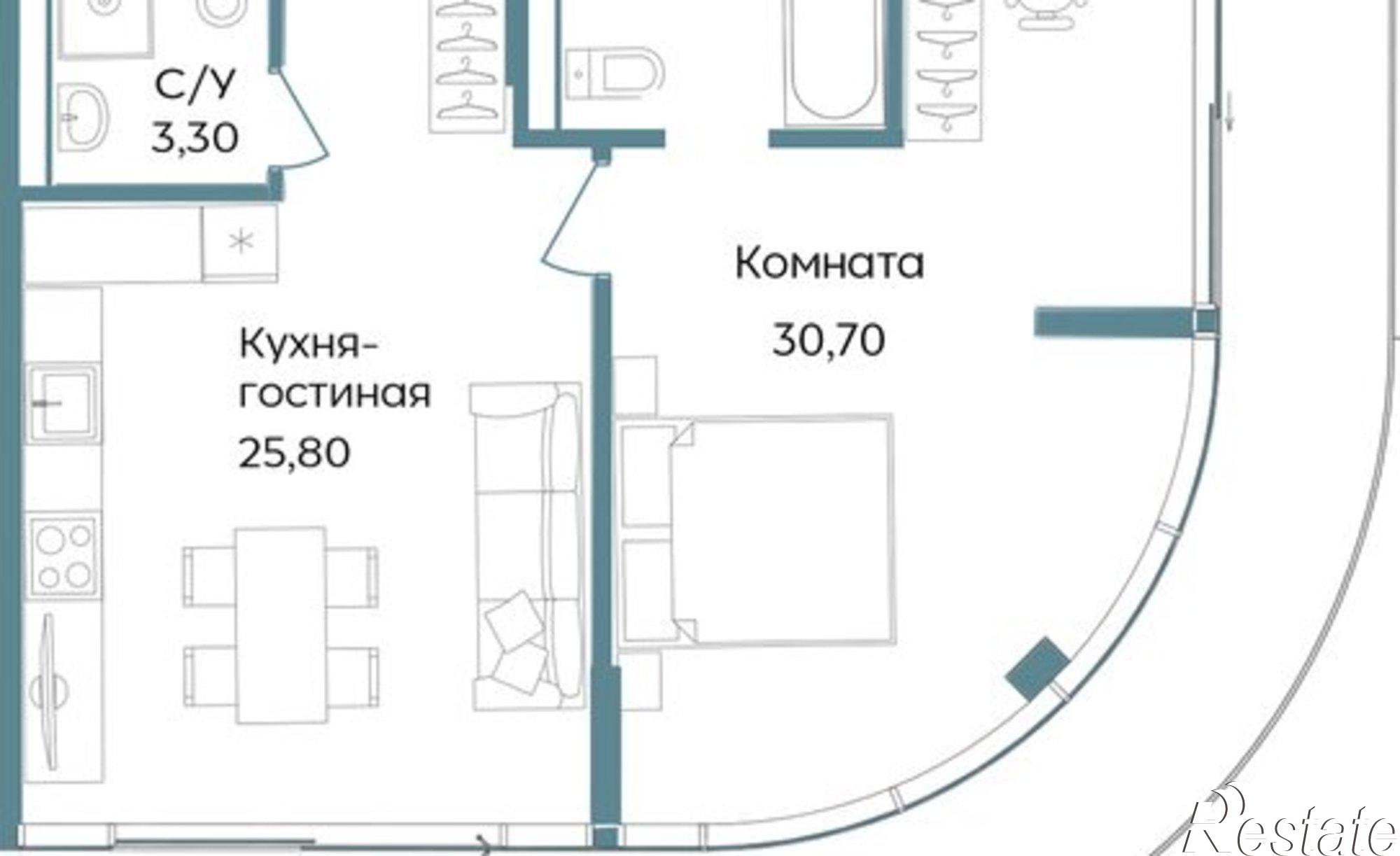Купить квартиру за 29 744 100 рублей на Саки