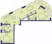 3-комн, 71 кв м, этаж 8/20 Ялта, Объездная дорога, 6