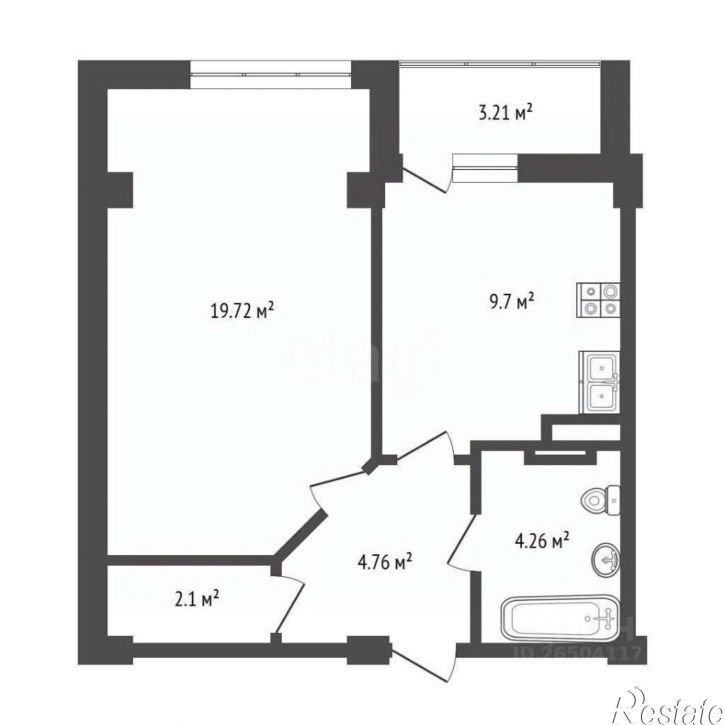 1-комн квартира ул Горпищенко, 104в 2,  д. 104в 2,  к. 2