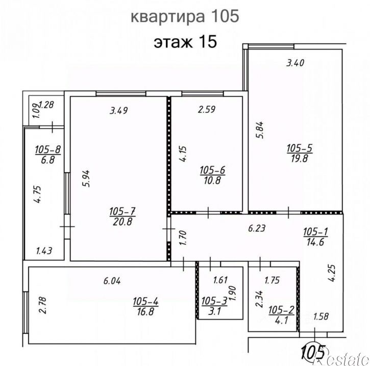 3-комн квартира Ялта г., Крупской ул., д.52