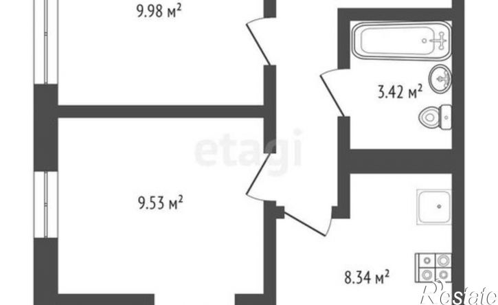 2-комн квартира Симферополь, проспект Александра Суворова, 25к3