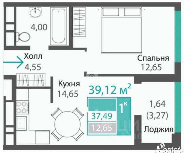 1-комн квартира Симферополь г., Святителя Гурия ул.