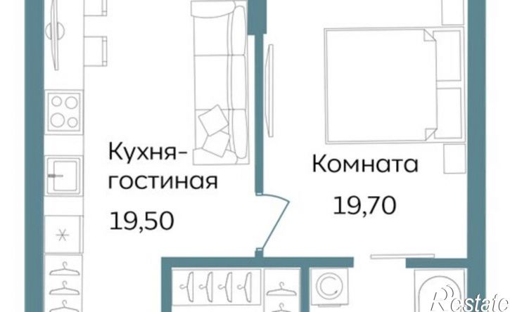 2-комн квартира в новом доме Саки