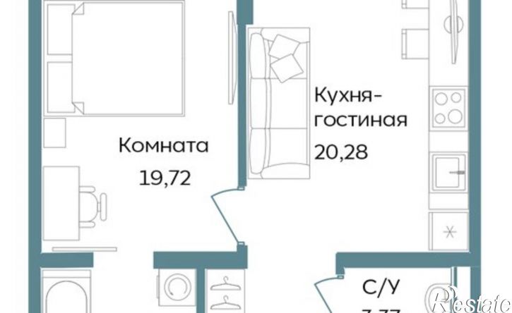 2-комн квартира в новом доме Саки