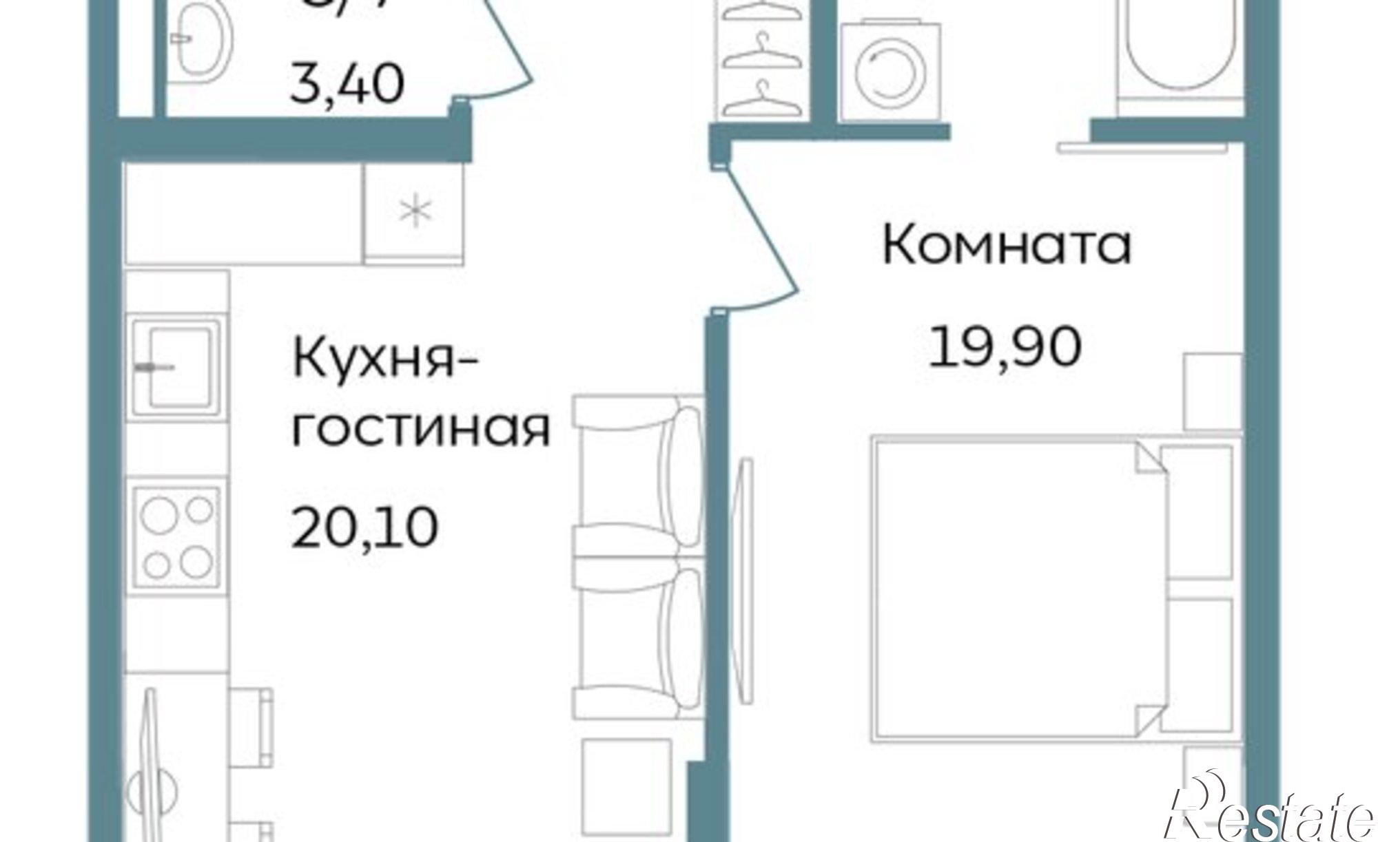 Купить квартиру за 19 633 800 рублей
