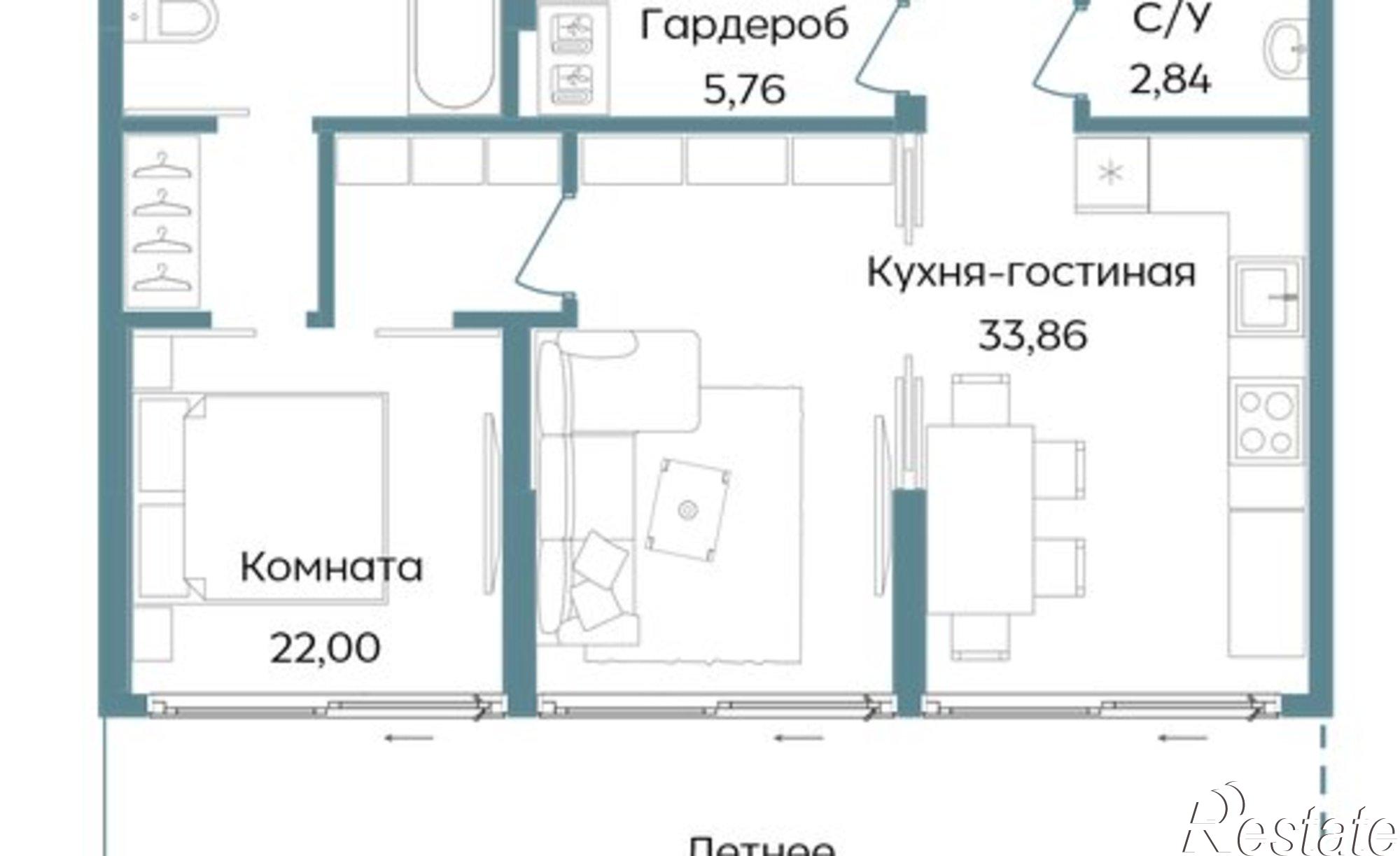 Купить квартиру за 35 413 700 рублей