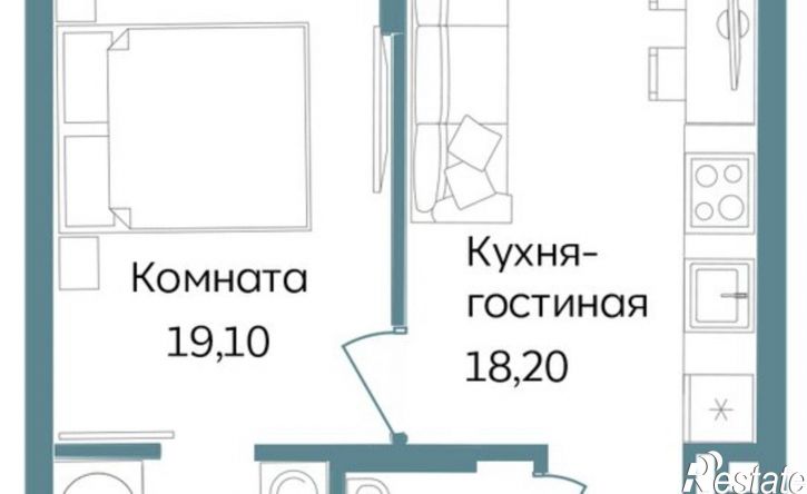 1-комн квартира в новом доме