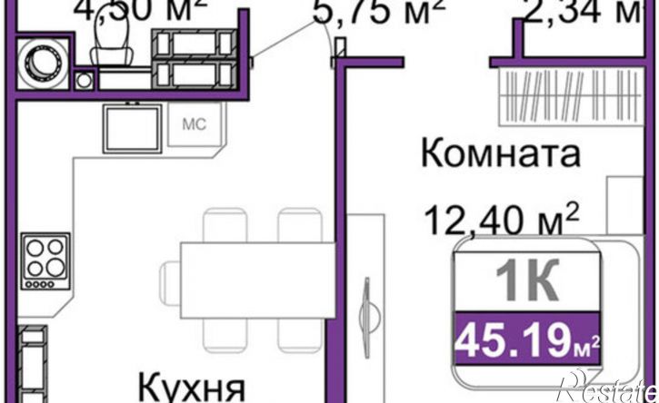 1-комн квартира в новом доме Симферополь, Центральный район, ЖК Город Мира