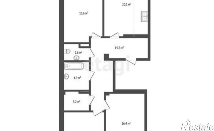 3-комн квартира Севастополь, улица Степаняна, 2Б