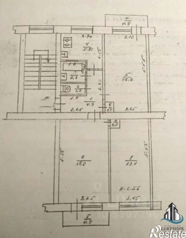 3-комн квартира Феодосия, улица Чкалова, 173