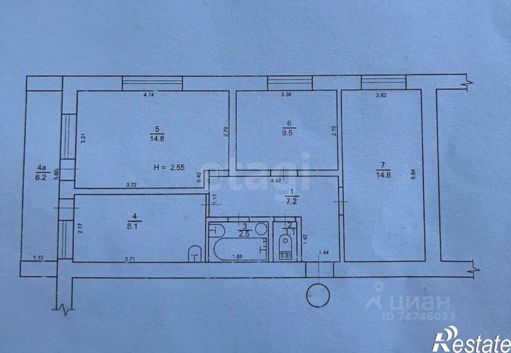 3-комн квартира ул Красноперекопское шоссе, 15,  д. 15