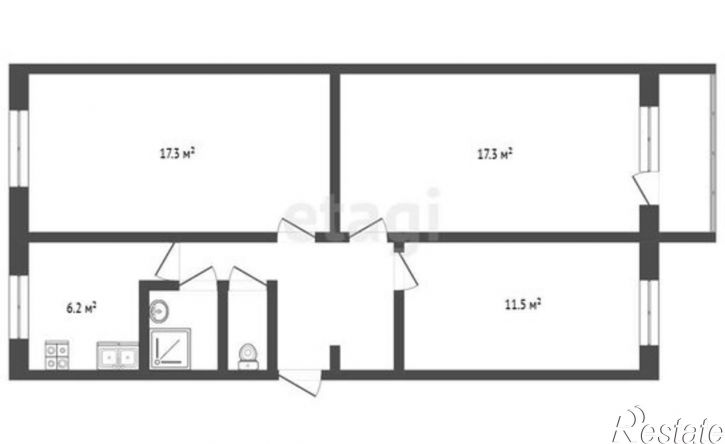3-комн квартира Керчь, Заречная улица, 28