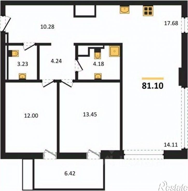 3-комн квартира ул Караманова, д 3