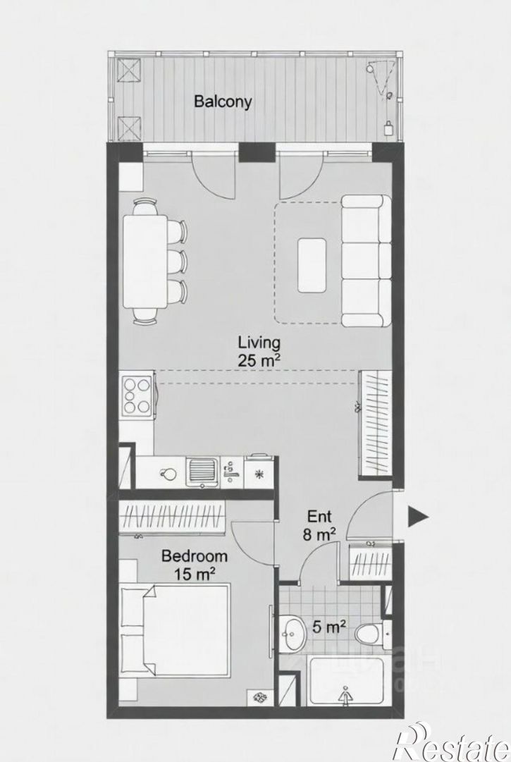 1-комн квартира Ялта, улица Тимирязева, 25А