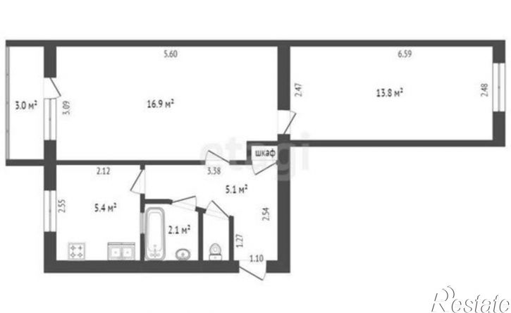 2-комн квартира Евпатория, улица Некрасова, 85