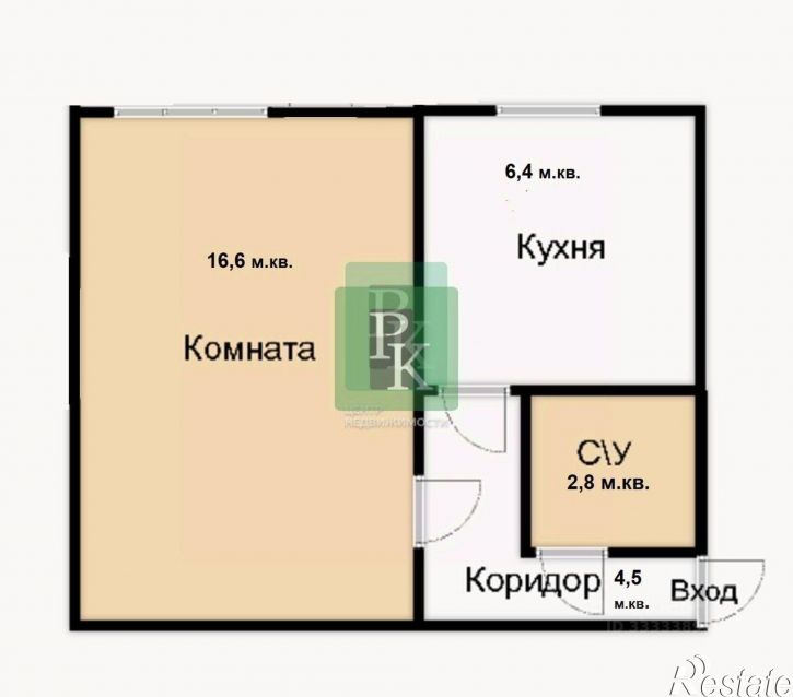 1-комн квартира улица Гоголя, д 32
