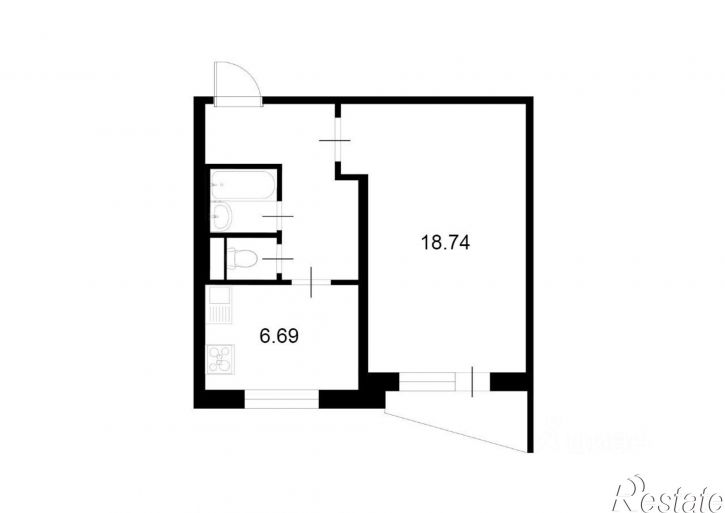 1-комн квартира Ленинский район, Хрусталёва ул., д.127