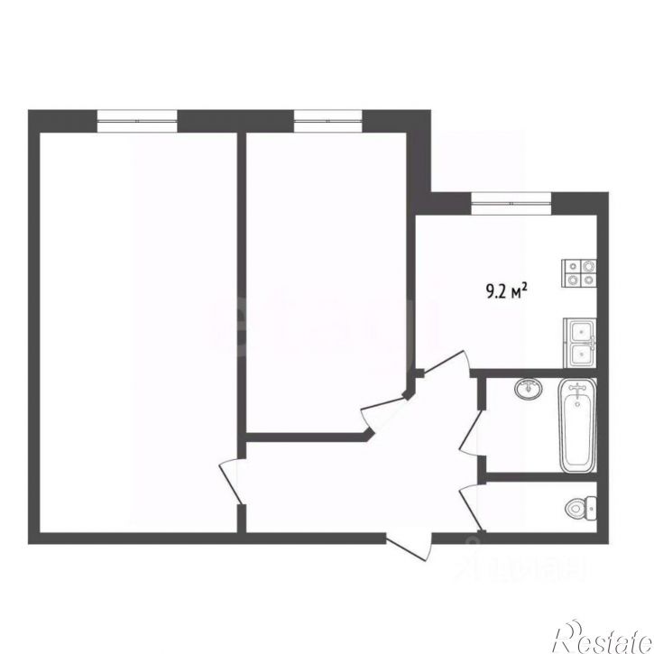 2-комн квартира ул Генерала Крейзера, 21,  д. 21