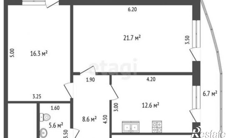 2-комн квартира ул Адмирала Фадеева, 30,  д. 30