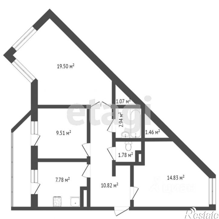 3-комн квартира ул Крымской весны, 2,  д. 2