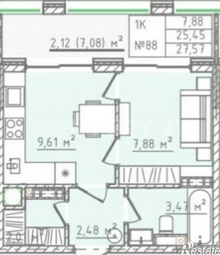 1-комн квартира ул Челнокова, 17 2в,  д. 17 2в,  к. 2в