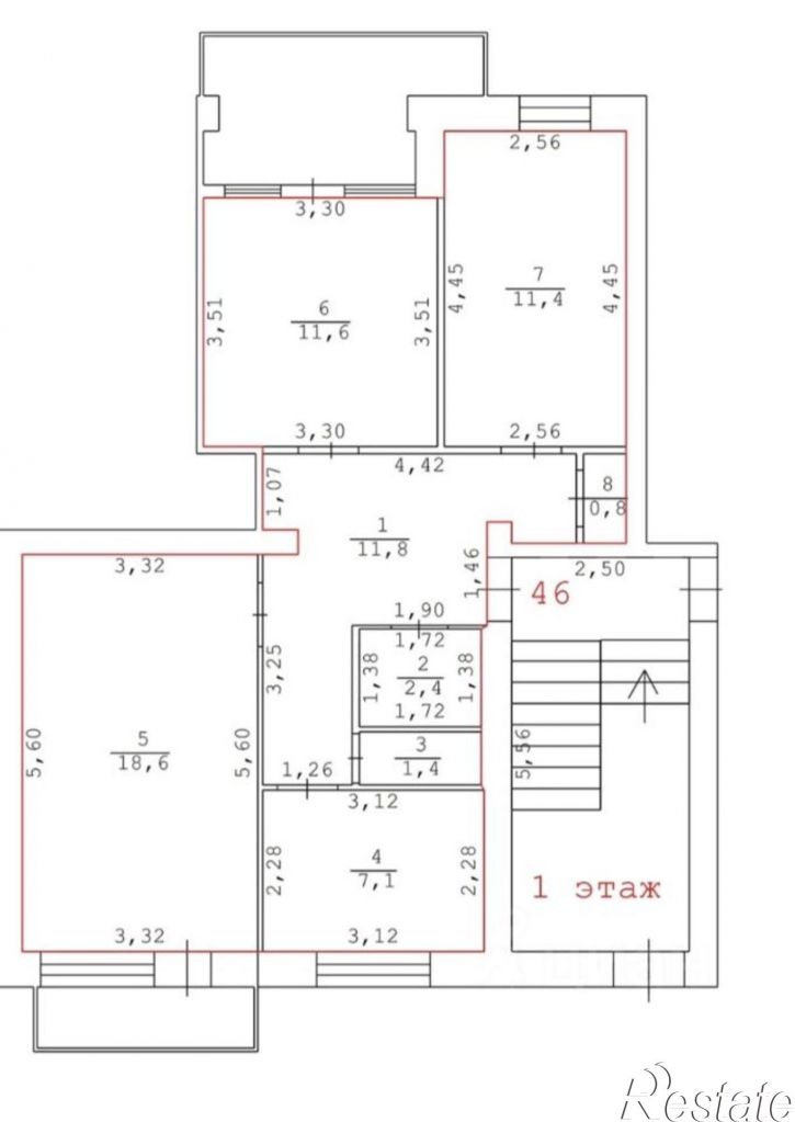 3-комн квартира ул Кондрашина, 80,  д. 80