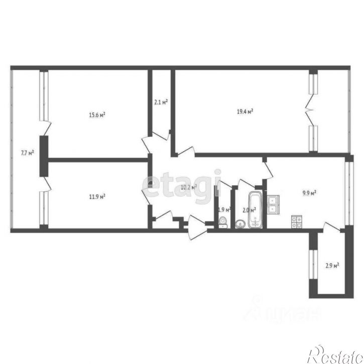 3-комн квартира ул Кулакова, 38,  д. 38