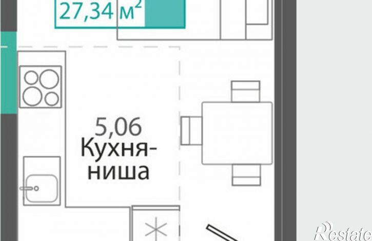 1-комн квартира в новом доме Симферополь, ЖК Розмарин