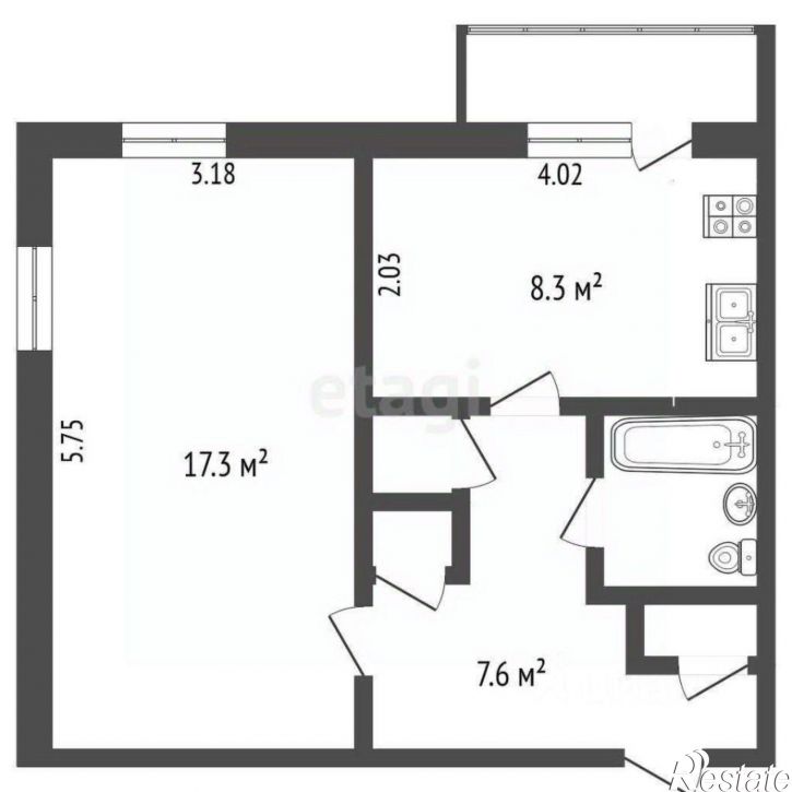 2-комн квартира Симферопольский район