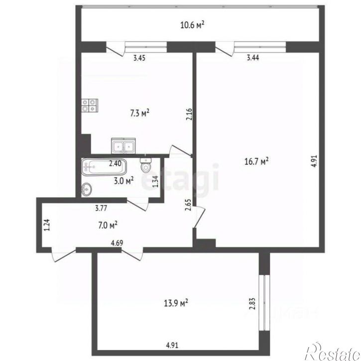 2-комн квартира ул Димитрова, 9Б,  д. 9Б