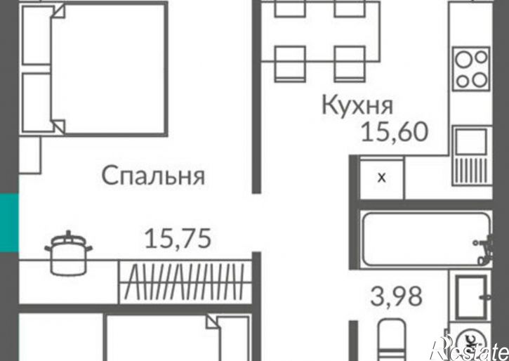 2-комн квартира в новом доме Севастополь, ЖК Видный
