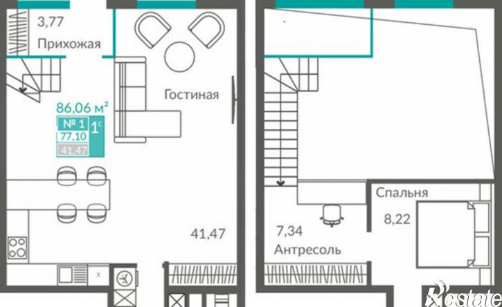 1-комн квартира в новом доме Севастополь, ЖК Видный