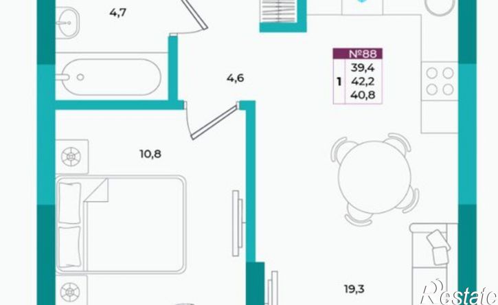 1-комн квартира Симферополь, улица Воровского, 24Е