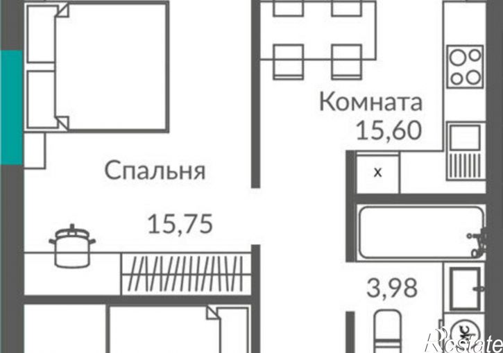 2-комн квартира в новом доме Севастополь, ЖК Видный
