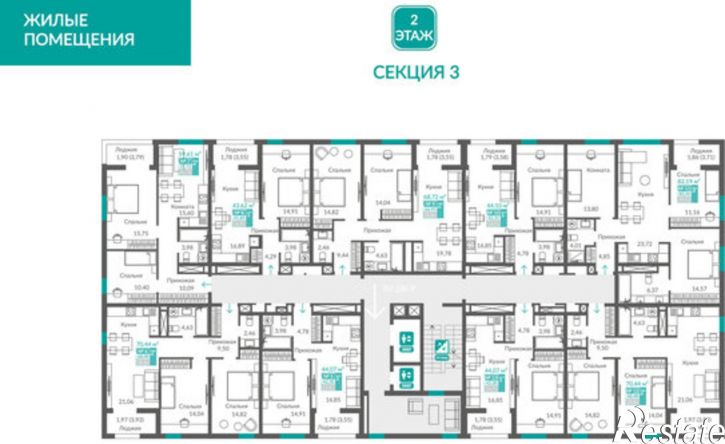 2-комн квартира в новом доме Севастополь, ЖК Видный