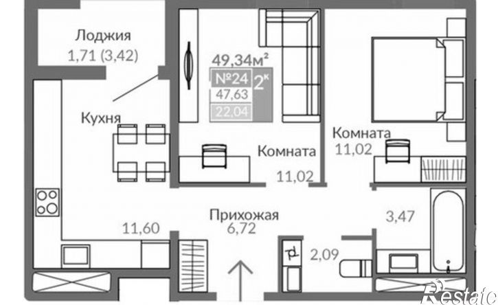 2-комн квартира Симферополь, улица Никанорова, 1