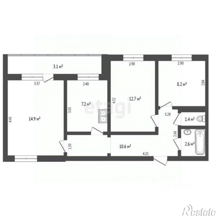 3-комн квартира ул Ново-Садовая, 3А,  д. 3А