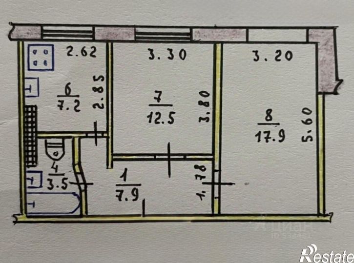 2-комн квартира Симферополь г., Киевский