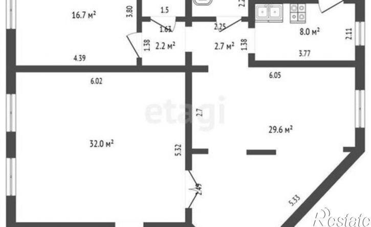 3-комн квартира Феодосия, улица Вити Коробкова, 14