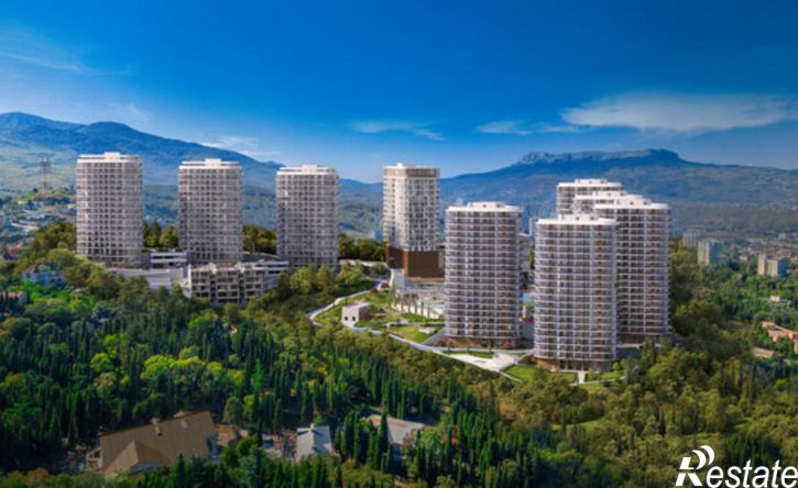 1-комн квартира в новом доме Алушта, микрорайон Профессорский Уголок, ЖК Крымская Резиденция