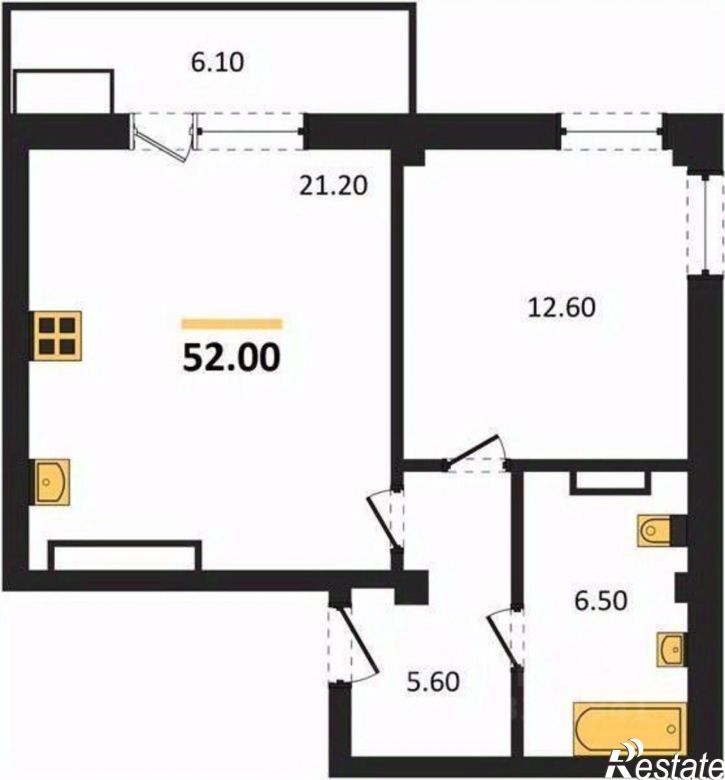 1-комн квартира ул Токарева, д 18д к 1