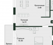 2-комн, 49 кв м, этаж 10/13 ул Краснофлотская, 32/5