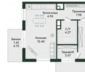 2-комн, 49 кв м, этаж 3/13 ул Краснофлотская, 32/5