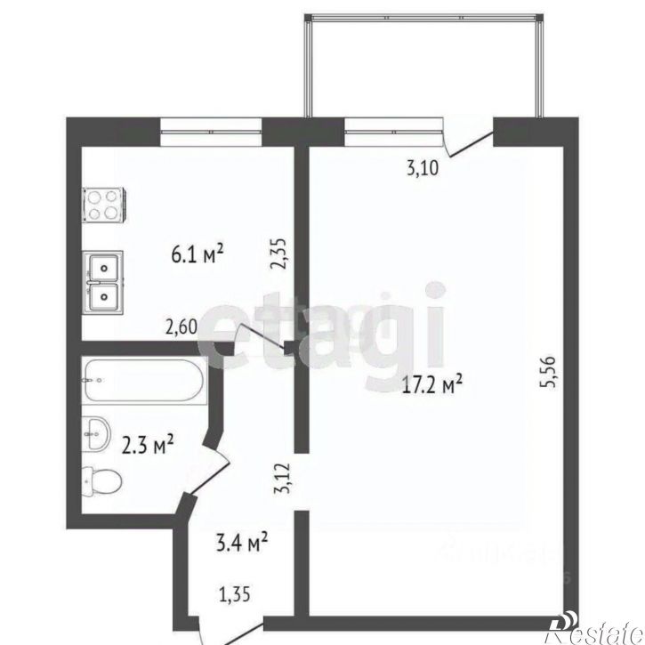 1-комн квартира ул Героев, 8,  д. 8