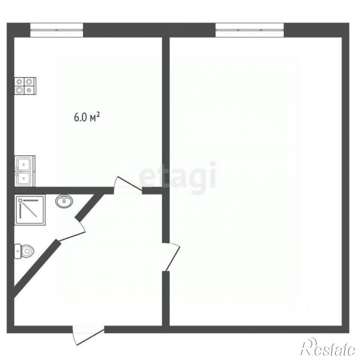 1-комн квартира ул Школьная, 1,  д. 1